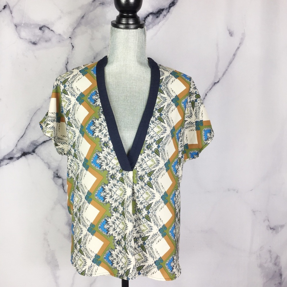 Anthropologie Trinity Top Short Sleeve Blouse